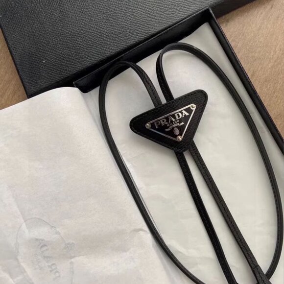Authentic Prada Saffiano Leather Bolo Tie - Picture 4 of 5